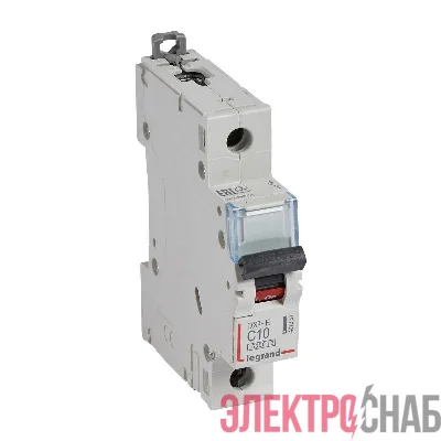 Выключатель автоматический модульный 1п C 10А 6кА DX3-E 6000 1мод. 230/400В Leg 407261