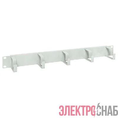 Органайзер кабельный TERACOM PRO 1U 5 колец сер. EKF TRP-1CO-5R-M-GR