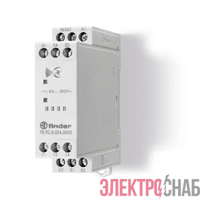 Реле термисторное (PTC) с/без память отказов 24В AC/DC выход 2СO 8A Ш=22.5мм IP20 FINDER 709200240002
