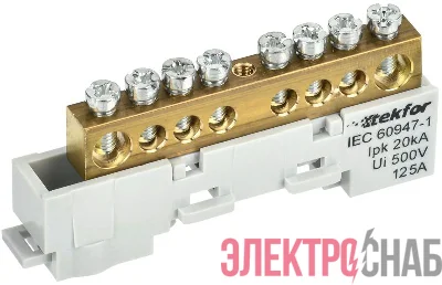 Шина L "фаза" неизол. на универс. держ. 8х12-8-Ср TEKFOR IEK TF-NN20-08-DL-K03