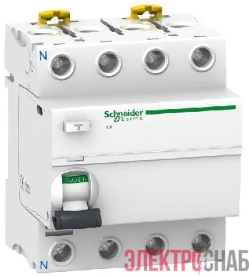 Выключатель дифференциального тока (УЗО) 4п 63А 30мА тип AC iID Acti9 SchE A9R41463