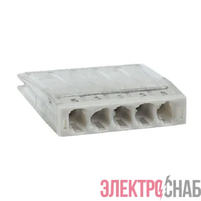 Клемма строительно-монтажная СМК 2273-245 5-проводная 0.5-2.5кв.мм с пастой (уп.100шт) PROxima EKF plc-smk-2273-245