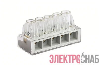 Клемма 5х(10-25мм)х1пол. винт. п/п DKC B255