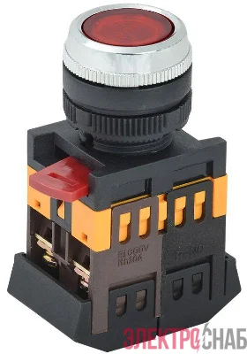 Кнопка ABLFS-22 d22мм 1з+1р 240В неон кр. IEK BBT30-ABLFS-K04