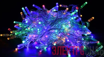 Гирлянда "Нить" 20м 200LED RGB IP44 провод прозр. 230В с контроллером 8 режимов IEK LGDU111-3-200-20-T-S-44