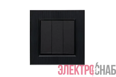 Выключатель 3-клав. 1 вход 3 выхода Karea LINE STAR чер. Makel 86054091