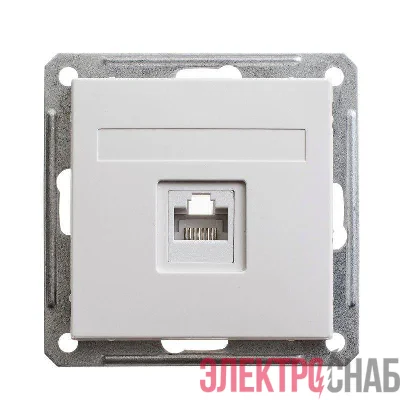 Розетка компьютерная 1-м СП W59 RJ45 кат.5E механизм бел. SE RSI-152K5E-1-86