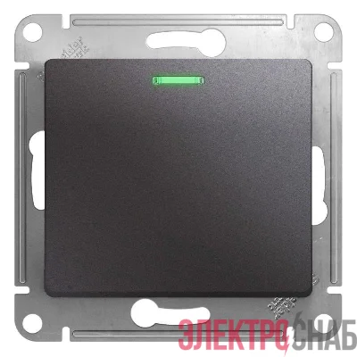 Выключатель 1-кл. СП Glossa 10А IP20 (сх. 1а) 10AX с подсветкой механизм графит SE GSL001313