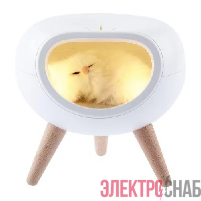 Светильник светодиодный NLED-467-1W-W ночник "Котик" бел. Эра Б0052814