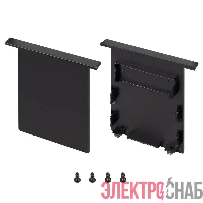 Заглушка SL-LINIA52-3L-F-LOW BLACK глухая пластик (комплект) Arlight 044706