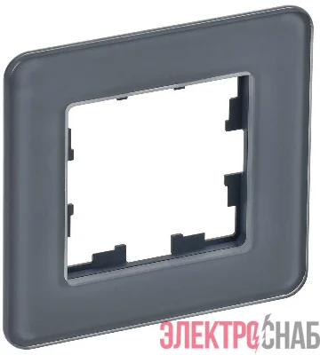 Рамка 1-м BRITE РУ-1-2-Бр стекло графит RE IEK BR-M12-G-41-K53