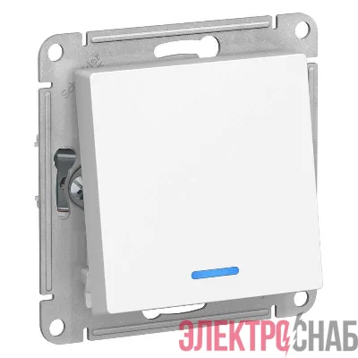 Механизм переключателя 1-кл. СП AtlasDesign 10А IP20 (сх. 6а) 10AX с подсветкой бел. SchE ATN000163