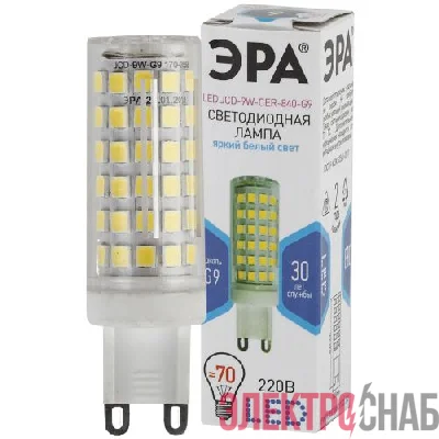 Лампа светодиодная JCD-9W-CER-840-G9 720лм Эра Б0033186