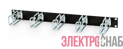 Организатор CMW-1U-02-BK кабельный с металл кольц. 105х43мм 19дюйм 1U черн. Hyperline 42519