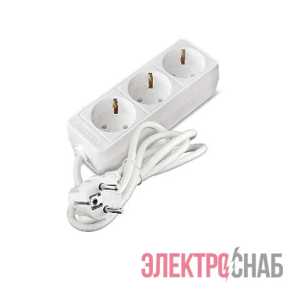 Удлинитель 3х1.5м с заземл. 10А IP20 2.2кВт ПВС Союз 481S-9301