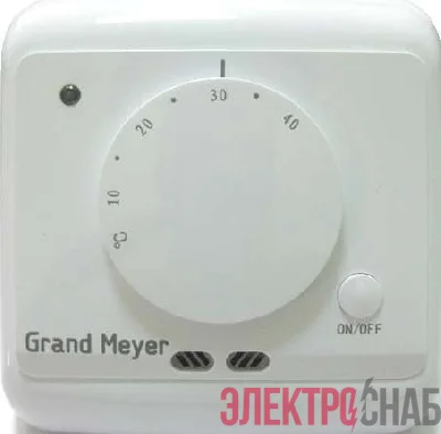 Термостат мех. MST-2 датчик пола; датчик возд. 3.6кВт 16А бел. Grand Meyer MST-2
