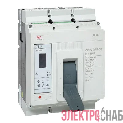 Выключатель автоматический 800А 70кА AV POWER-5/3 ETU6.2 AVERES EKF mccb-53-800M-6.2-av