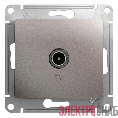 Розетка телевизионная проходная TV 1-м СП Glossa 4дБ механизм платина SE GSL001292