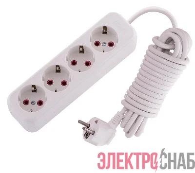 Удлинитель 4х5м с заземл. 16А IP20 Lila LEZARD 720-0405-401