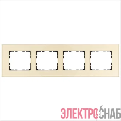 Рамка 4-м G-Glass стекло шампань Champagne Gold Jasmart G1004GG