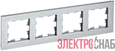 Рамка 4-м BRITE РУ-4-1-БрА металл алюм. IEK BR-M42-M-K47