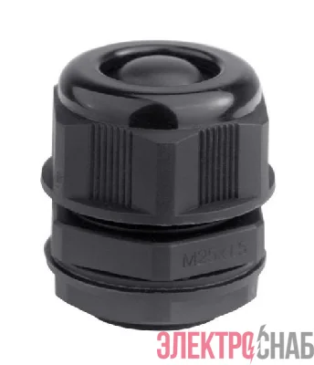 Ввод кабельный M25 с мембраной для кабеля d13-18мм IP68 черн. DKC 53M2518