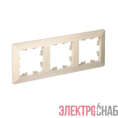 Рамка 3-м AtlasDesign Air беж./дым. бел. SE ATN220203