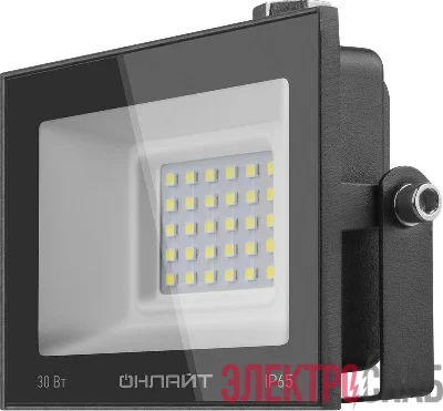 Прожектор светодиодный 71 657 OFL-30-4K-BL-IP65-LED 30Вт 4000К IP65 2400лм черн. ОНЛАЙТ 71657