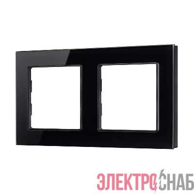 Рамка стеклянная FRM-GLARE-GS-2-BK Arlight 043797
