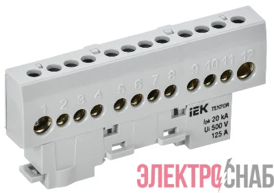 Шина L "фаза" изол. на универс. держ. 8х12-12-Ср TEKFOR IEK TF-NN20-12-KL-K03