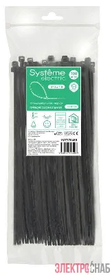 Стяжка кабельная 370х4.8 черн. (уп.100шт) SE IMT37048B