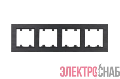Рамка 4-м Karea LINE STAR дым. металлик Makel 86050704