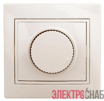 Светорегулятор СП Plano 1-401-02 поворотный 600Вт 230В IP20 сл. кость Intro Б0027624