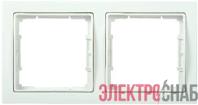 Рамка 2-м BOLERO Q1 РУ-2-ББ квадрат. бел. IEK EMB22-K01-Q1