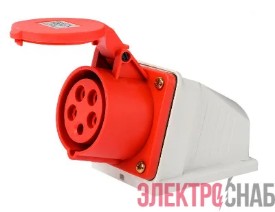 Розетка стационарная 3Р+РЕ+N 32А 380В IP44 РС-103 DEKraft 26195DEK