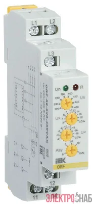 Реле фаз ORF 06 3ф 220-460В AC IEK ORF-06-220-460VAC
