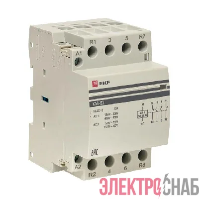 Контактор модульный КМ 63А 2NО+2NC (3 мод.) PROxima EKF km-3-63-22