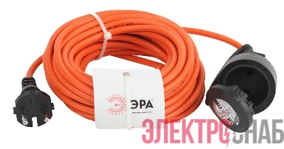 Удлинитель силовой UPx-1-2x0.75-10m-IP44 в бухте б/з 1 гнездо 10м ПВС 2х0.75 Эра Б0043036