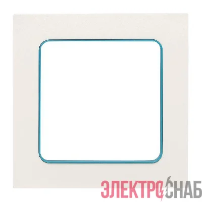 Рамка 1-м Стокгольм бел. с линией цвета син. PROxima EKF EXM-G-304-30