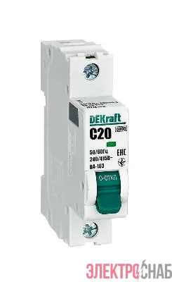 Выключатель автоматический модульный 1п C 20А 6кА ВА-103 DEKraft 12274DEK