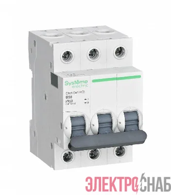 Выключатель автоматический модульный 3п B 50А 4.5кА City9 Set 400В SE C9F14350