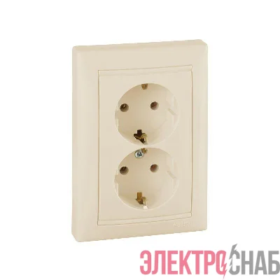 Розетка 2-м СП Valena 2К+З с заземл. нем. станд. сл. кость (DIY-упак.) Leg 695616