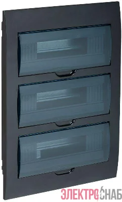 Корпус встраиваемый ЩРВ-П-36 Krepta 3 IP41 пластик. черн. IEK MKP12-V-36-41-K02
