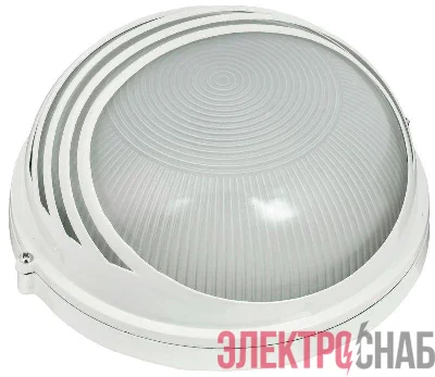 Светильник НПП 1107 100Вт E27 IP54 бел. круг ресничка IEK LNPP0-1107-1-100-K01