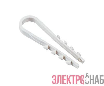 Дюбель-хомут PCD-R 19-25-65-100WH для круглого кабеля PA6.6 бел. (уп.100шт) JazzWay 5054820
