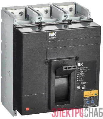 Выключатель автоматический в литом корпусе 3п N 85кА 1250А расцепитель термомагнитный регулируемый ARMAT IEK AR-MCCB-3N-085-1250A-ATUC