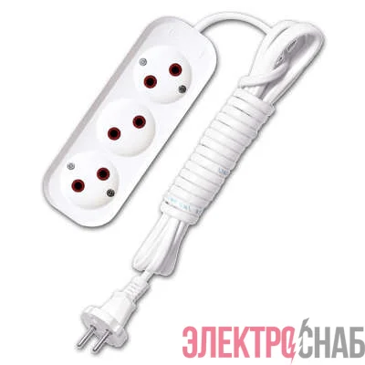 Удлинитель 3х3м без заземл. 6А IP20 У6-639 ШВВП 2х0.75 UNIVersal 9631933