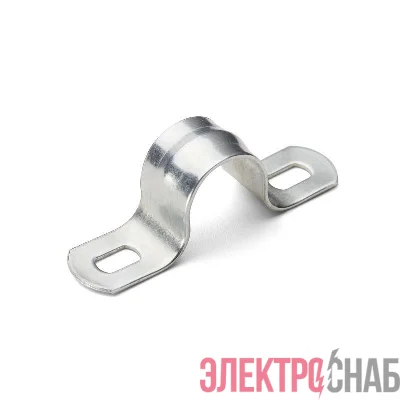 Скоба крепежная двухлапковая СМД d19-20мм метал. оцинк. (уп.100шт) Fortisflex 49376