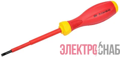 Отвертка диэлектрическая шлицевая SL4.0х100 K3 1000В ARMA2L 3 IEK A2L3-SC30-K3-SL-40-100