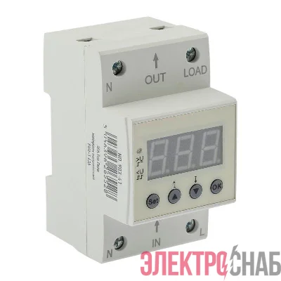 Реле контроля напряжения PRO NO-903-41 РКН-1 63А электронный дисплей ЭРА Б0050657
